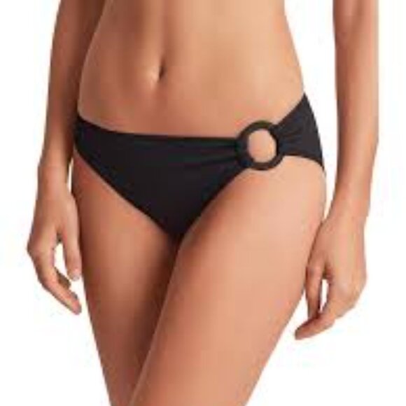 $ 80 Lauren Ralph Lauren Macramé-Ring-Front Bikini Bottom Size 10 - Picture 1 of 4